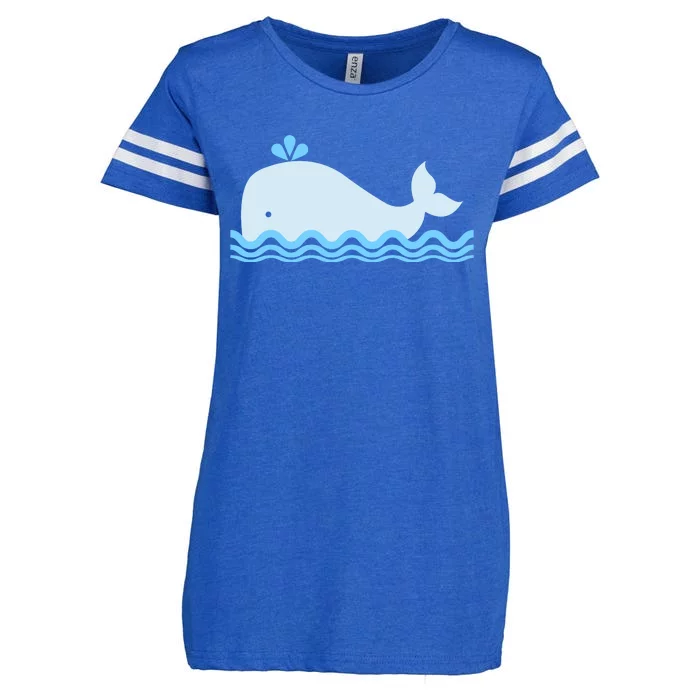 Cute Ocean Sea Life Whale Enza Ladies Jersey Football T-Shirt