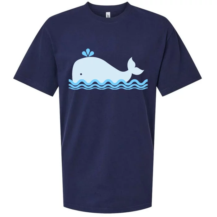 Cute Ocean Sea Life Whale Sueded Cloud Jersey T-Shirt