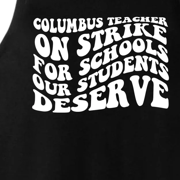 Columbus Ohio School Teachers Strike Ladies Tri-Blend Wicking Tank