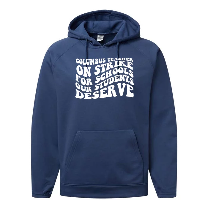 Columbus Ohio School Teachers Strike Performance Fleece Hoodie