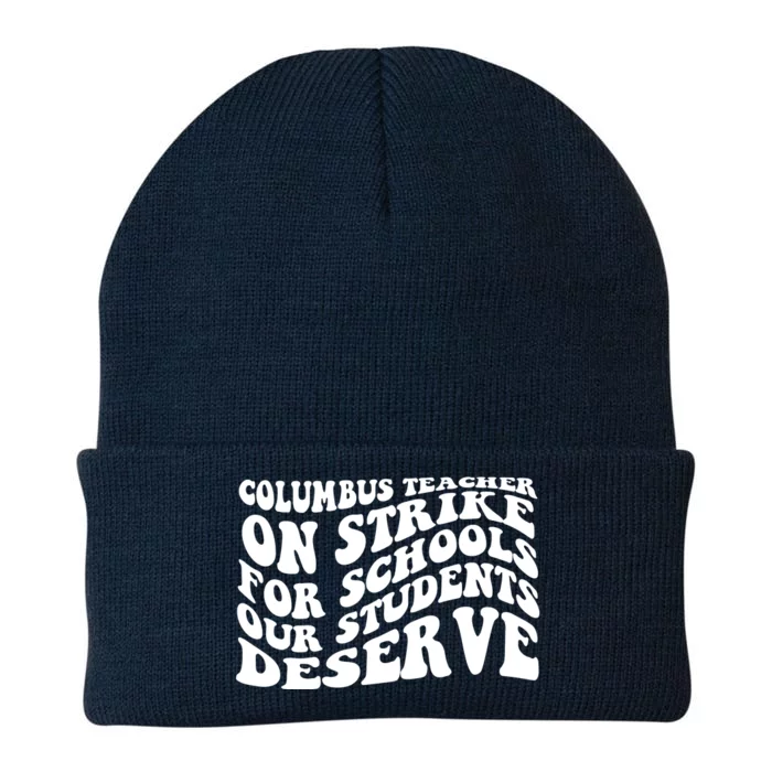 Columbus Ohio School Teachers Strike Knit Cap Winter Beanie