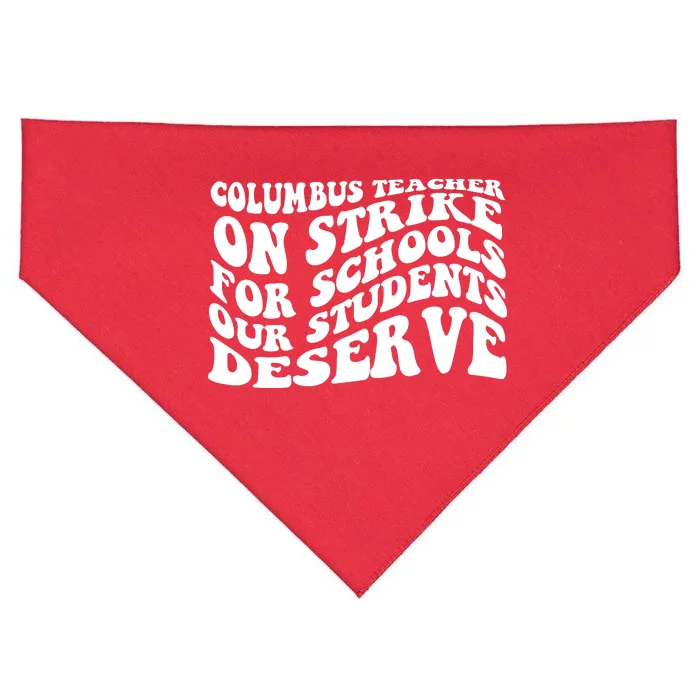 Columbus Ohio School Teachers Strike USA-Made Doggie Bandana