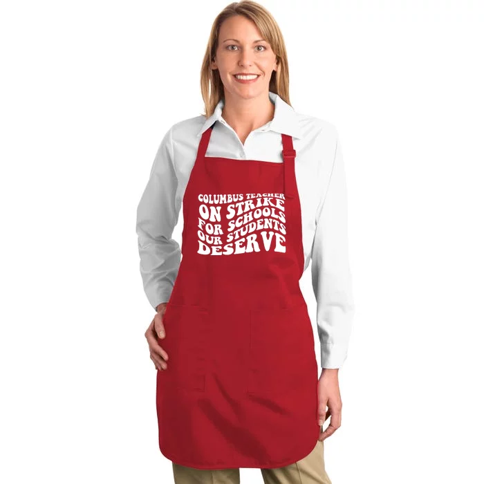 Columbus Ohio School Teachers Strike Full-Length Apron With Pocket