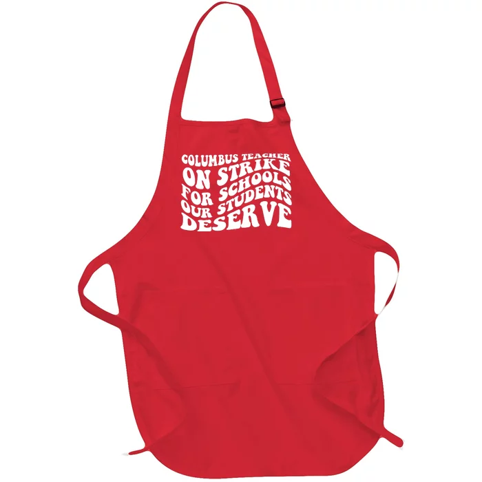 Columbus Ohio School Teachers Strike Full-Length Apron With Pocket