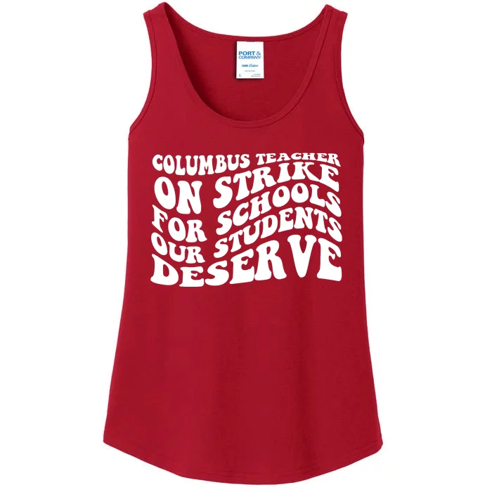 Columbus Ohio School Teachers Strike Ladies Essential Tank