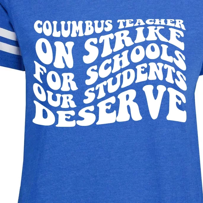 Columbus Ohio School Teachers Strike Enza Ladies Jersey Football T-Shirt