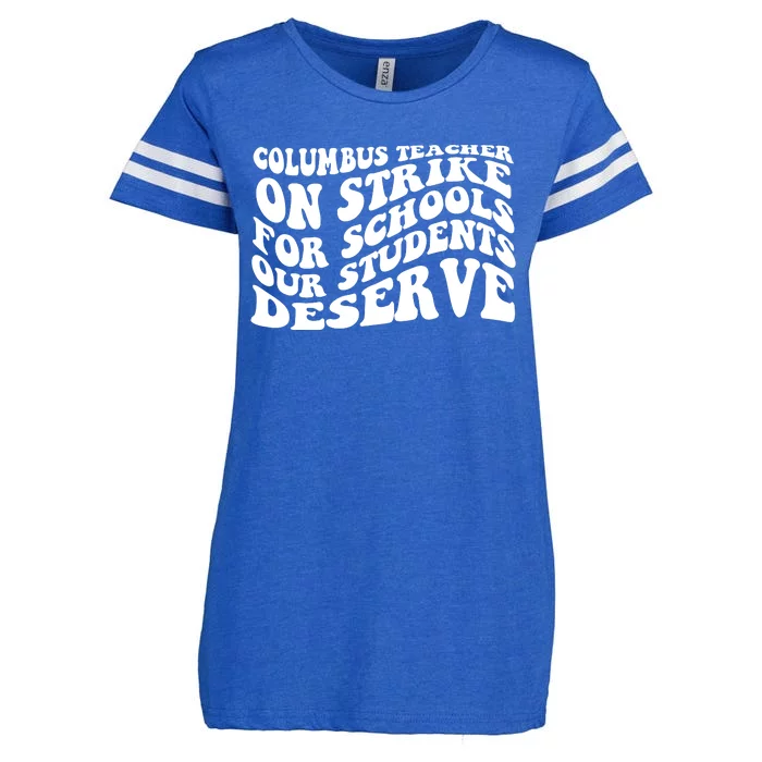 Columbus Ohio School Teachers Strike Enza Ladies Jersey Football T-Shirt