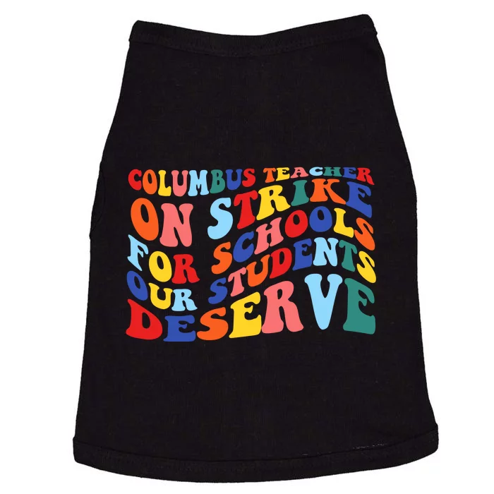 Columbus Ohio School Teachers Strike Retro Style Doggie Tank