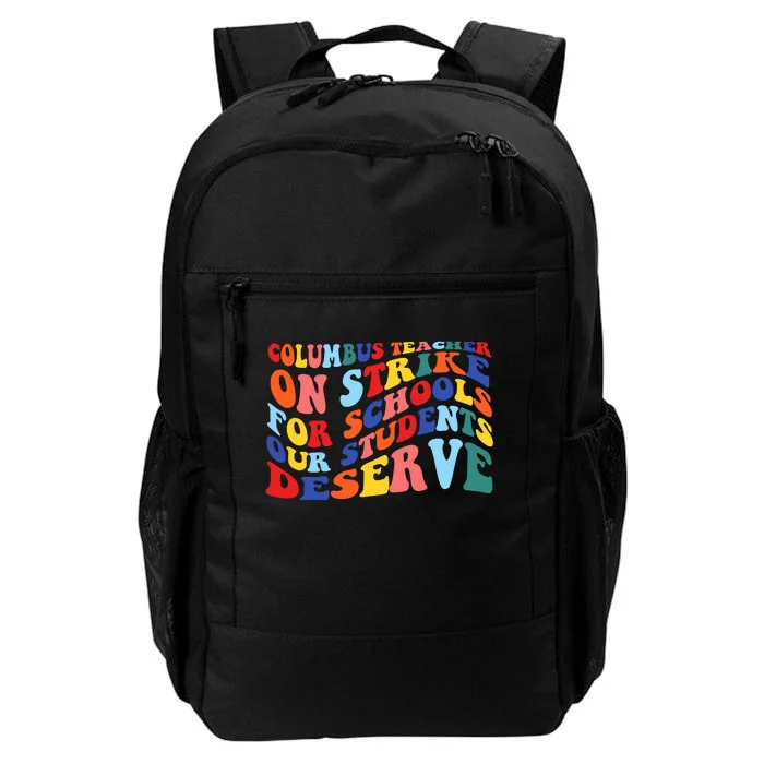 Columbus Ohio School Teachers Strike Retro Style Daily Commute Backpack