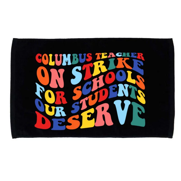 Columbus Ohio School Teachers Strike Retro Style Microfiber Hand Towel