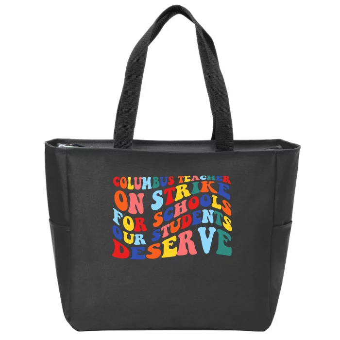 Columbus Ohio School Teachers Strike Retro Style Zip Tote Bag