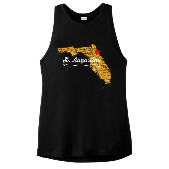 City Of St. Augustine FLORIDA Vacation Souvenir Ladies Tri-Blend Wicking Tank