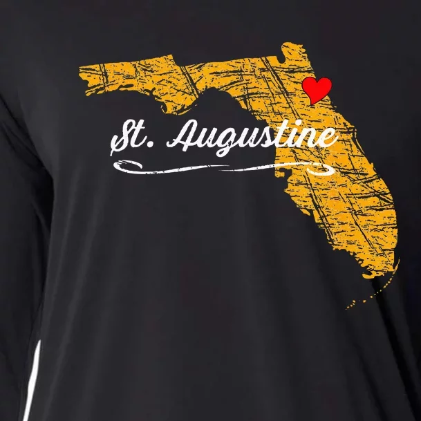 City Of St. Augustine FLORIDA Vacation Souvenir Cooling Performance Long Sleeve Crew