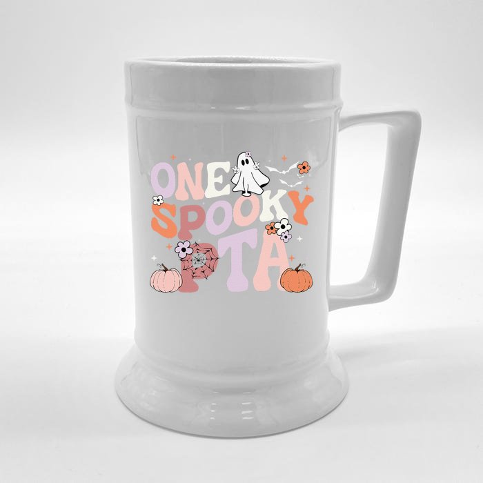 Cute One Spooky PTA Physical Therapy Assistant Halloween Front & Back Beer Stein