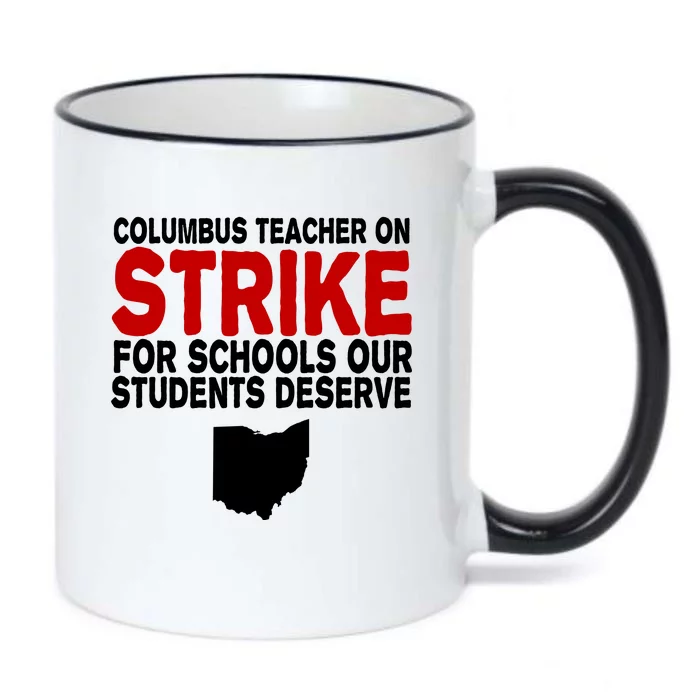 Columbus Ohio School Teachers On Strike Black Color Changing Mug