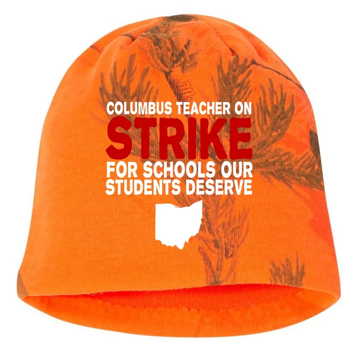 Columbus Ohio School Teachers On Strike Kati - Camo Knit Beanie