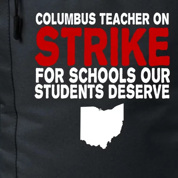 Columbus Ohio School Teachers On Strike Daily Commute Backpack