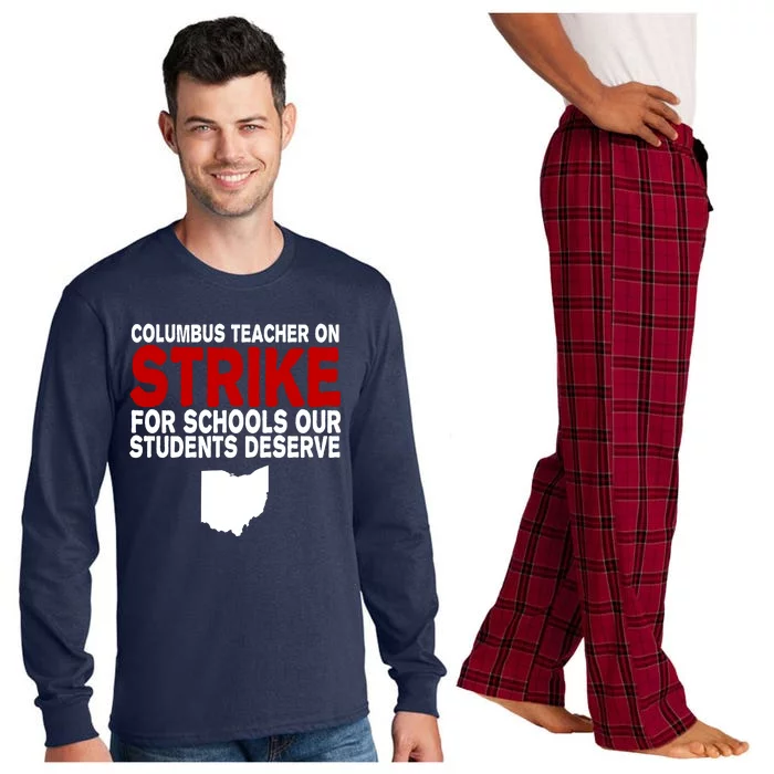 Columbus Ohio School Teachers On Strike Long Sleeve Pajama Set