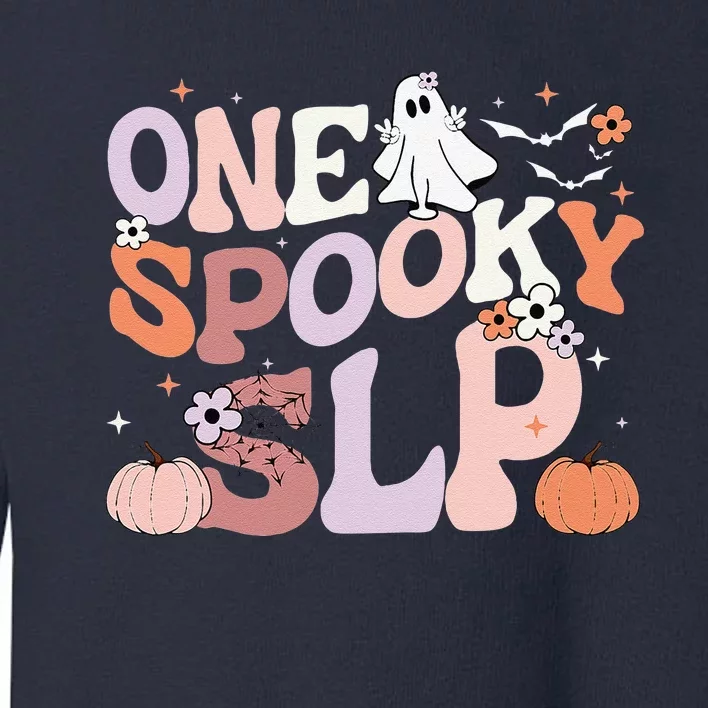 Cute One Spooky SLP Speech Language Pathologist Halloween Toddler Sweatshirt