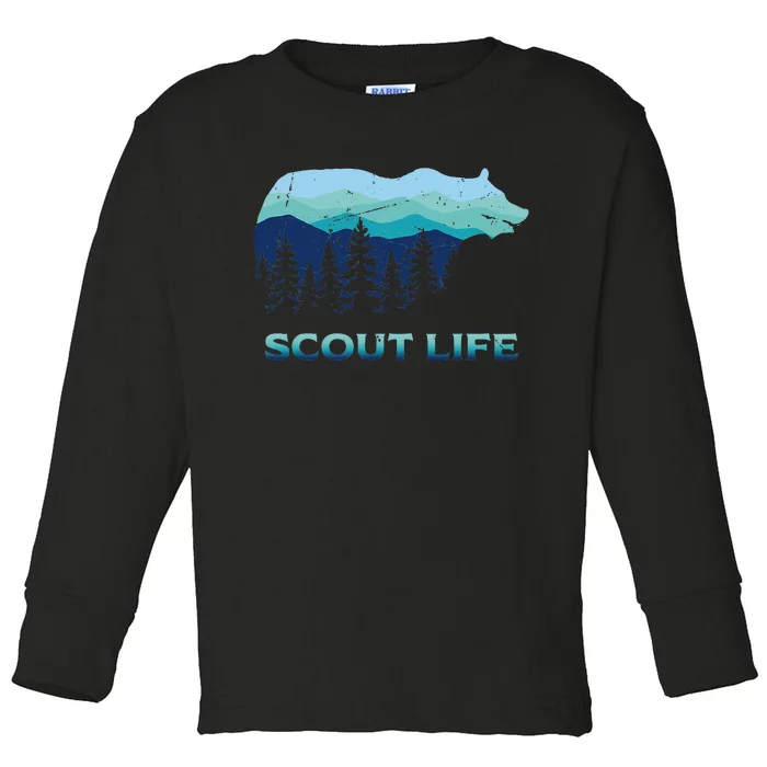 Camping Outdoor Scouting Hiking Scout Life Toddler Long Sleeve Shirt