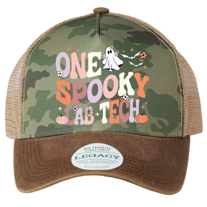 Cute One Spooky Lab Tech Laboratory Technician Halloween Legacy Tie Dye Trucker Hat