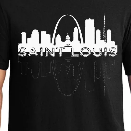 City Of St Louis Missouri Skyline Art Gateway Arch Pajama Set