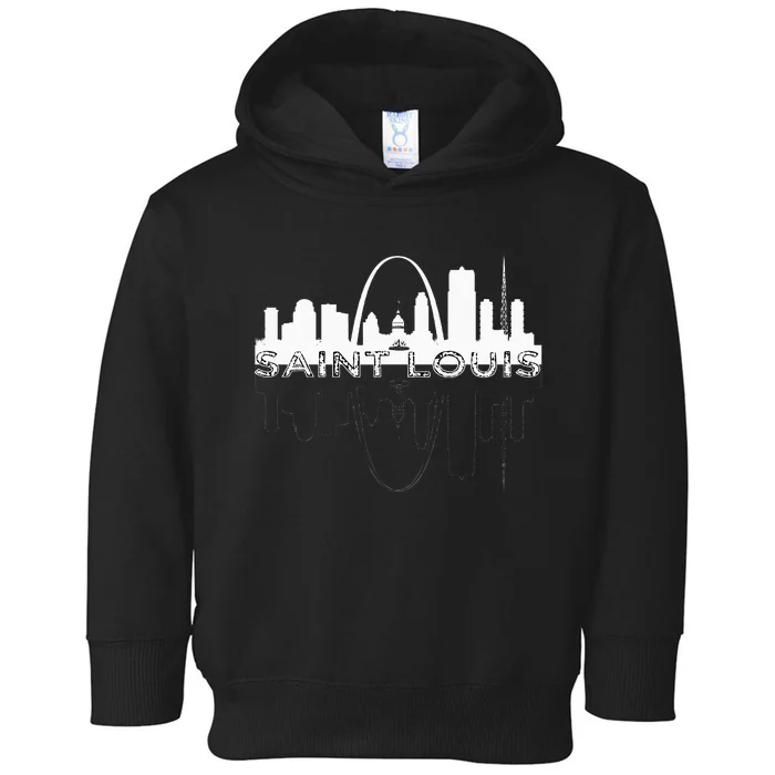 City Of St Louis Missouri Skyline Art Gateway Arch Toddler Hoodie