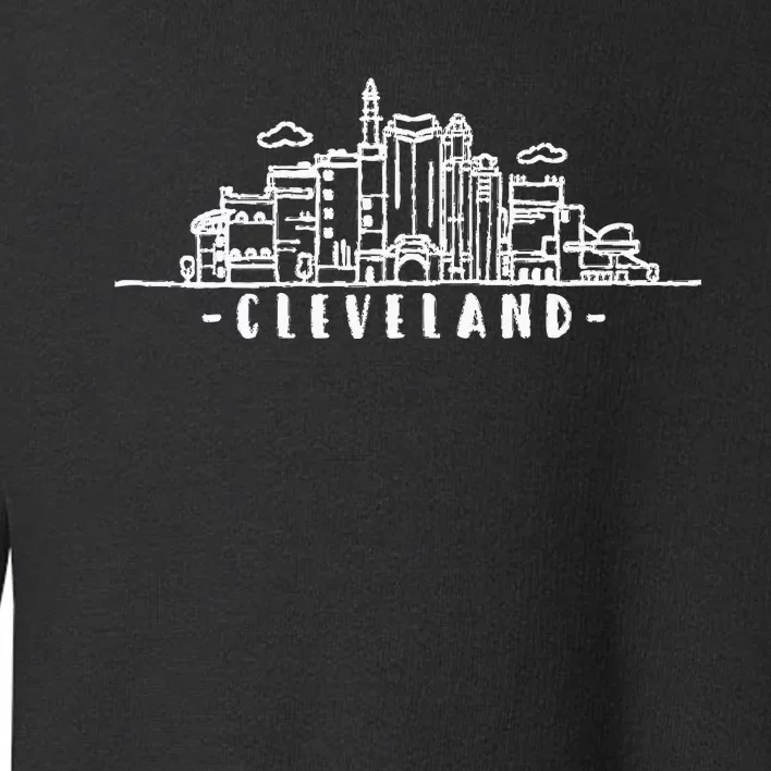 Cleveland Ohio Skyline Toddler Sweatshirt