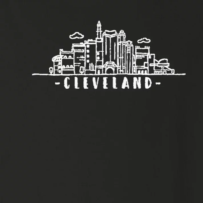 Cleveland Ohio Skyline Toddler Long Sleeve Shirt