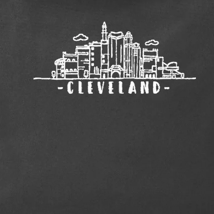 Cleveland Ohio Skyline Zip Tote Bag