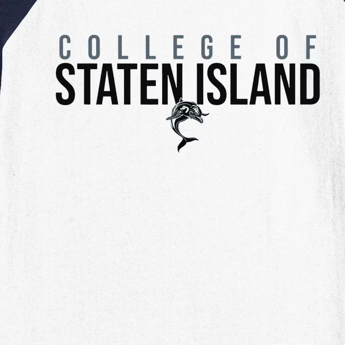 College of Staten Island Dolphins Stacked Baseball Sleeve Shirt