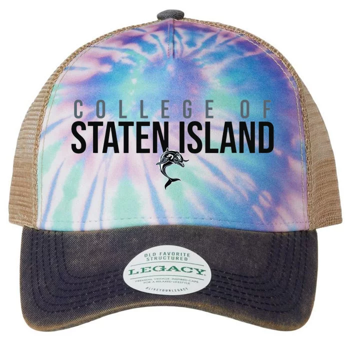 College of Staten Island Dolphins Stacked Legacy Tie Dye Trucker Hat