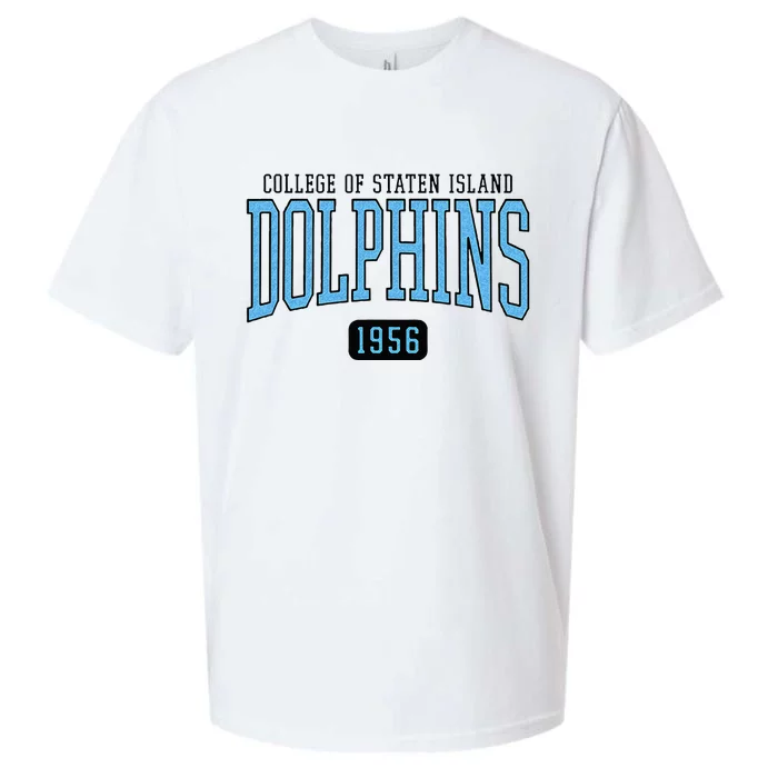 College Of Staten Island Dolphins Est Date Sueded Cloud Jersey T-Shirt