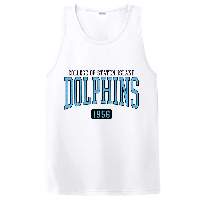 College Of Staten Island Dolphins Est Date Performance Tank