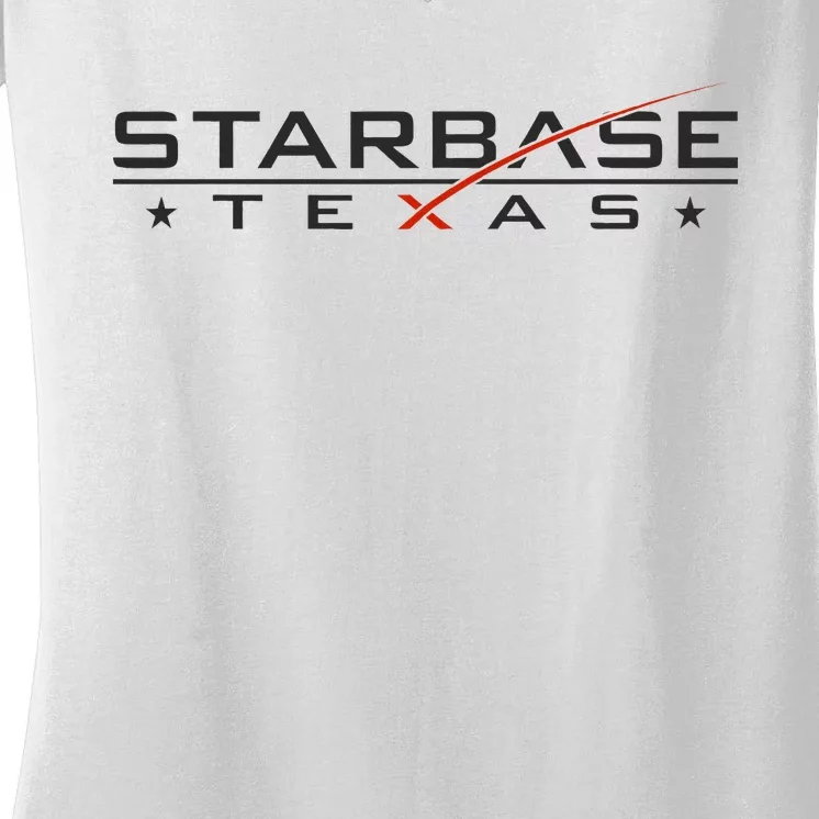 City Of Starbase Cameron County Texas Boca Chica Starship Women's V-Neck T-Shirt