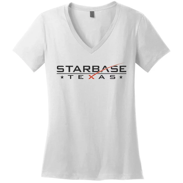 City Of Starbase Cameron County Texas Boca Chica Starship Women's V-Neck T-Shirt