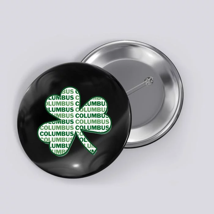 Columbus Ohio St Patrick's Day Shamrock Clover Button