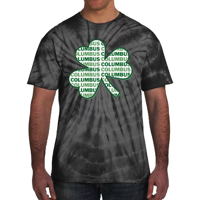 Columbus Ohio St Patrick's Day Shamrock Clover Tie-Dye T-Shirt