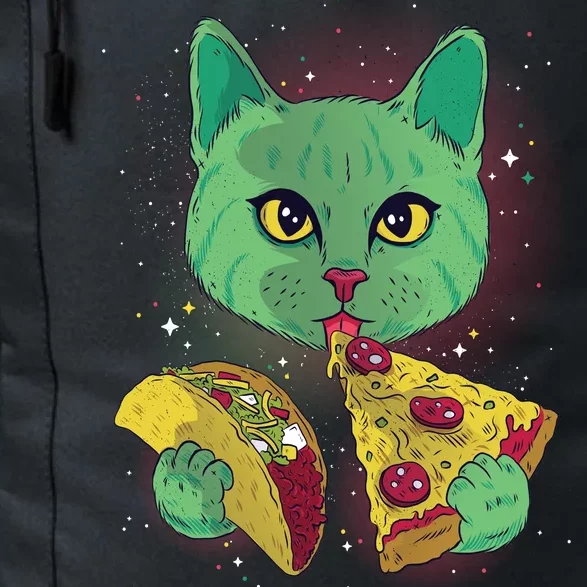 Cosmic Pizza Taco Space Cat Daily Commute Backpack