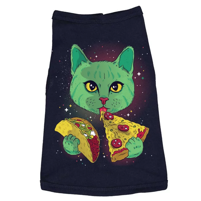 Cosmic Pizza Taco Space Cat Doggie Tank