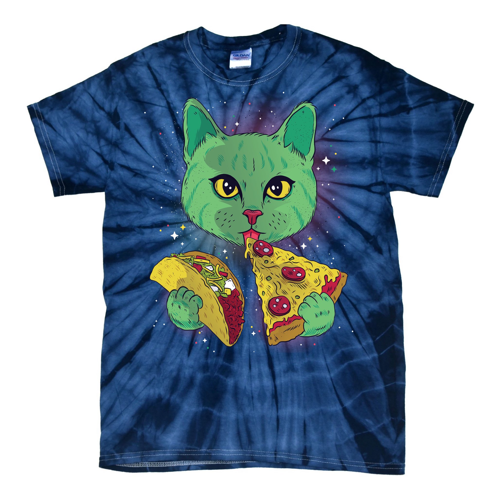 T-Shirt Pizza Taco Space Illustration Magic SB Cosmic Cat 