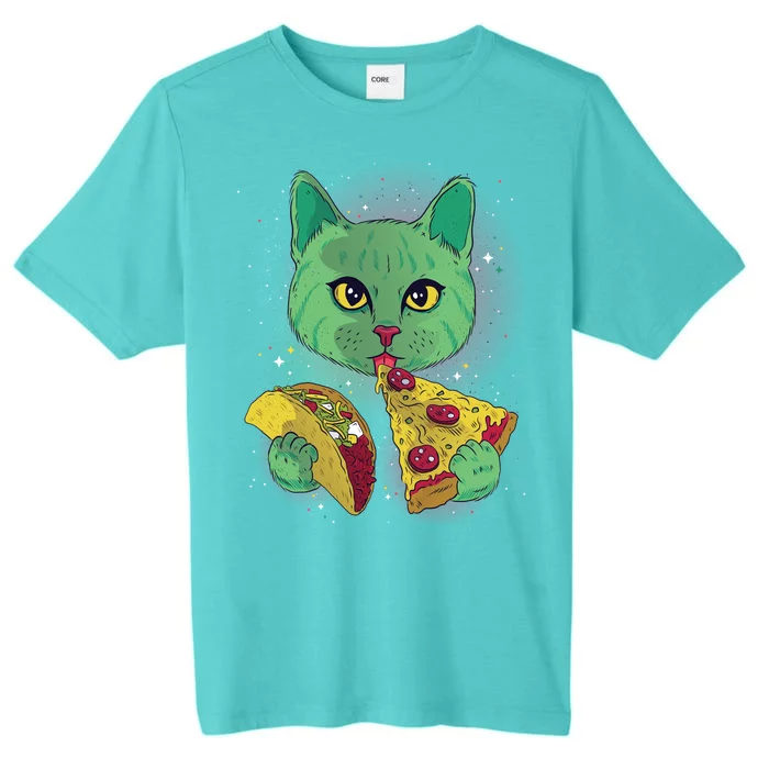 Cosmic Pizza Taco Space Cat ChromaSoft Performance T-Shirt