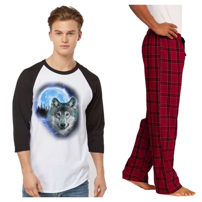 Cosmic Wolf Raglan Sleeve Pajama Set