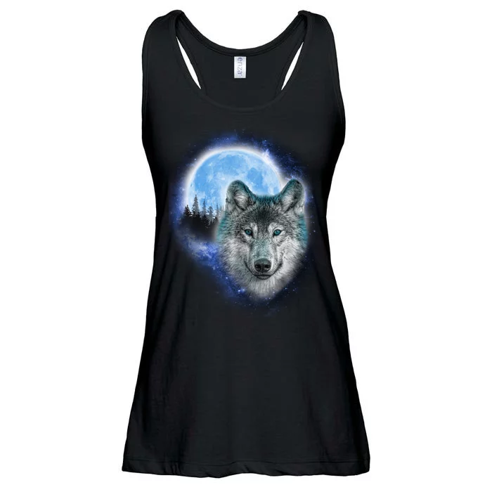 Cosmic Wolf Ladies Essential Flowy Tank