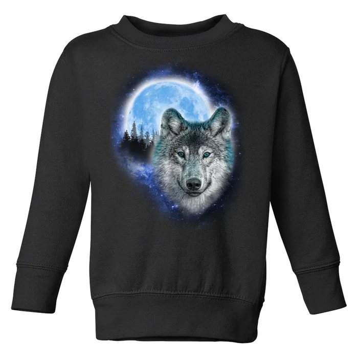 Cosmic Wolf Toddler Sweatshirt