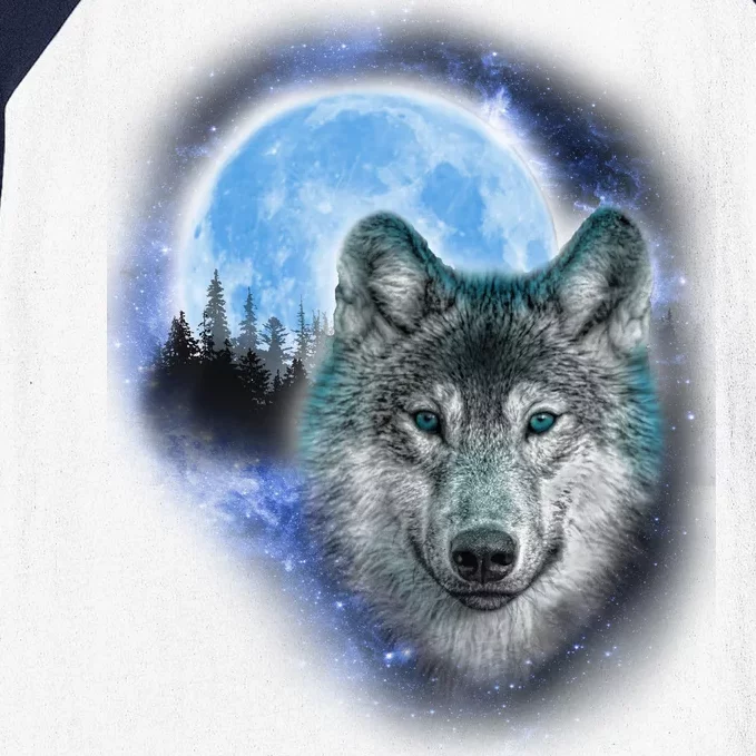 Cosmic Wolf Baseball Sleeve Shirt