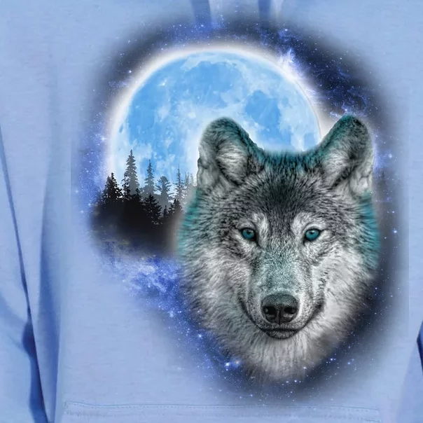 Cosmic Wolf Unisex Surf Hoodie