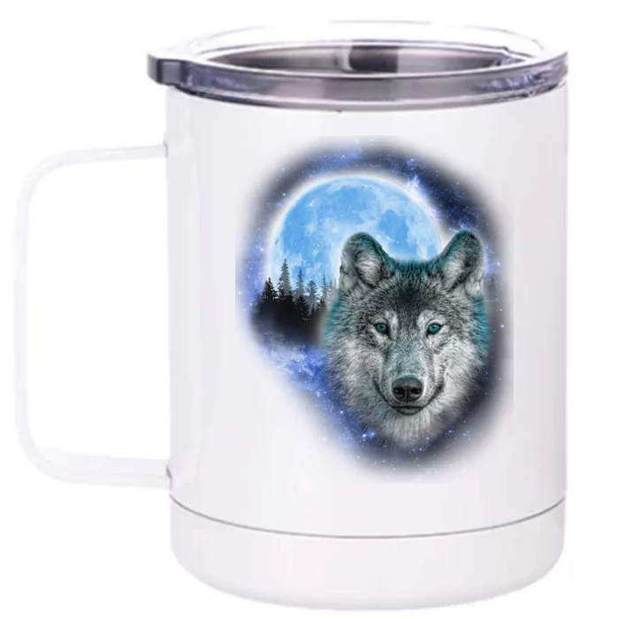 Cosmic Wolf Front & Back 12oz Stainless Steel Tumbler Cup