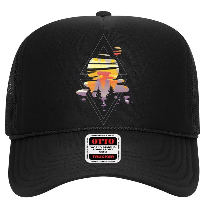 Cosmic Woods High Crown Mesh Trucker Hat