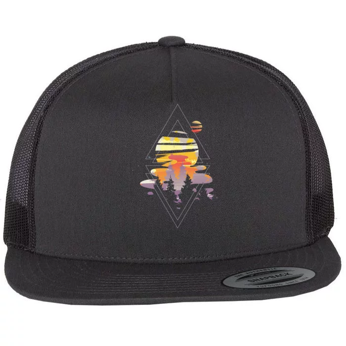 Cosmic Woods Flat Bill Trucker Hat